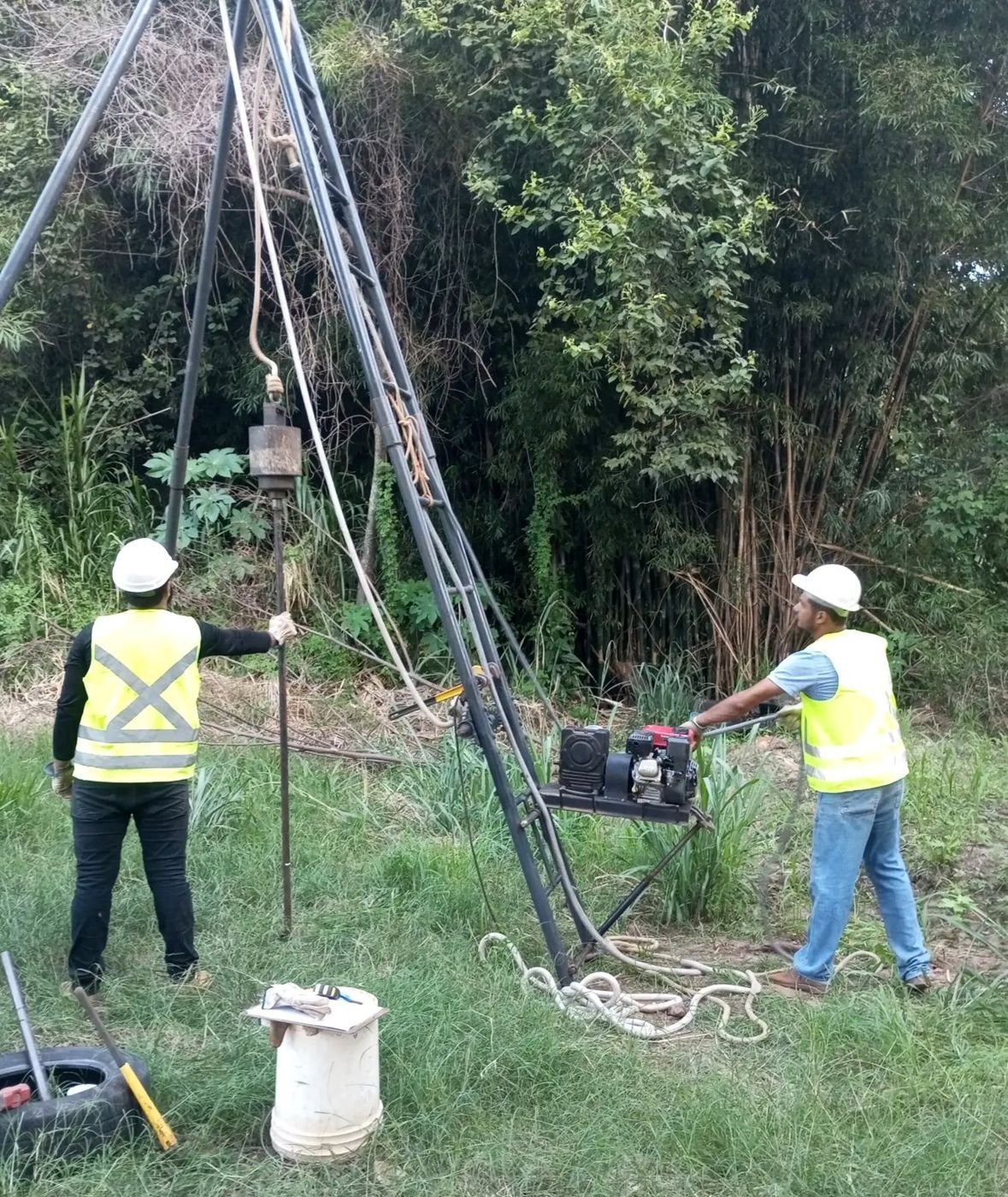 Sondagem SPT em área de expansão