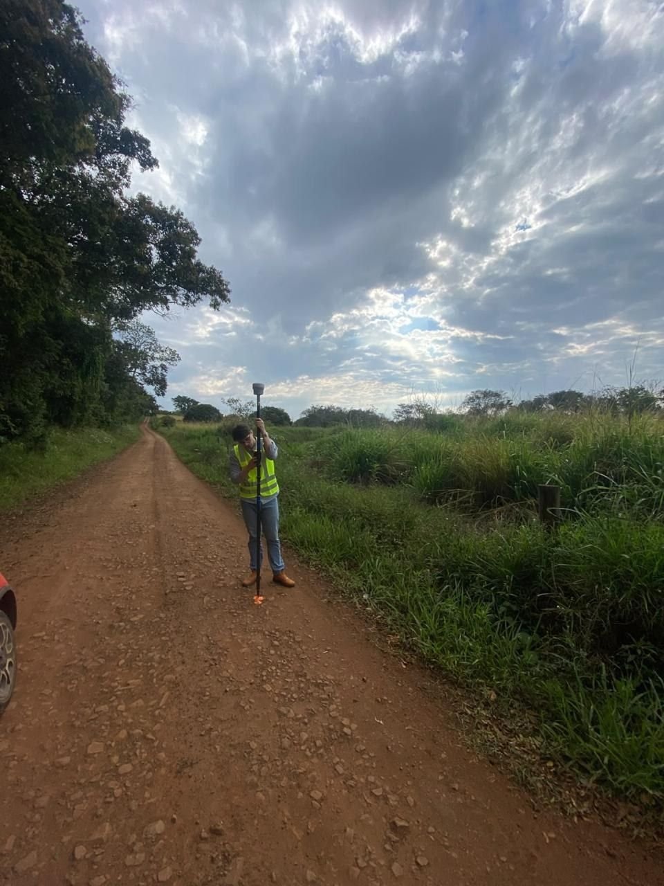 Levantamento em estrada rural